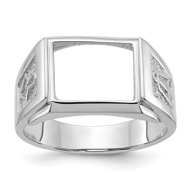 14K white gold ring