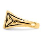 14K 11.5x11.0mm Closed Back Antiqued Signet Ring view