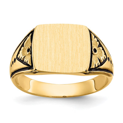 14K gold signet ring