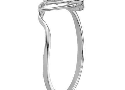 14k White Gold Heart Ring Mounting