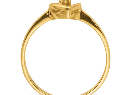 14K gold diamond heart ring, alternate view