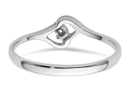 14k White Gold Heart Ring Mounting (Style Y4203)