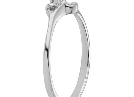 14k White Gold Heart Ring Mounting (Style Y4203)