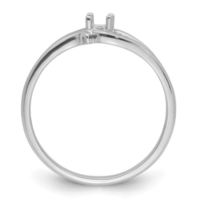 14K White Gold Ring Mounting