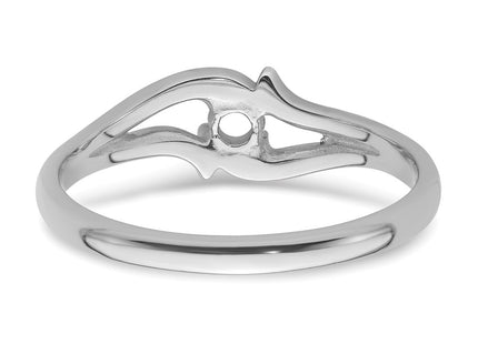 14K white gold ring, another view