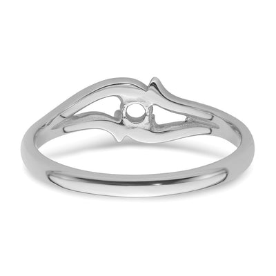 14K White Gold Ring Mounting