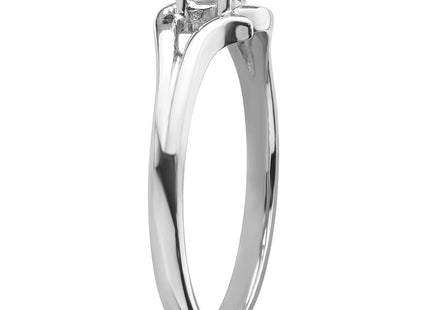14K white gold ring, further view
