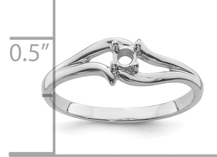 14k White Gold Ring Mounting