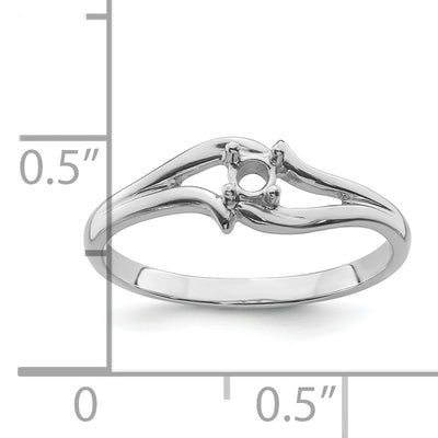 14K White Gold Ring Mounting