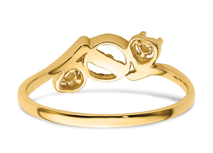 14k Diamond & Pearl Ring Mounting