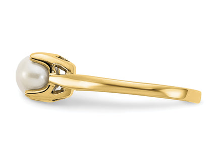 14k Yellow Gold FW Cultured Pearl ring