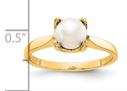 14k Yellow Gold FW Cultured Pearl ring