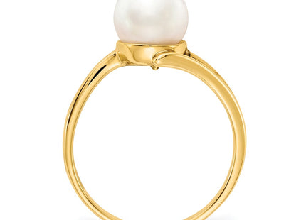 14K gold pearl ring, alternate view