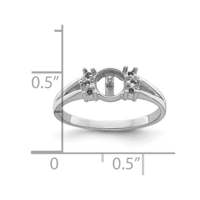 14K White Gold Pearl & Diamond Ring Mounting