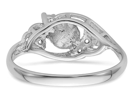 14k White Gold Pearl & Diamond Ring Mounting (Style Y4362)
