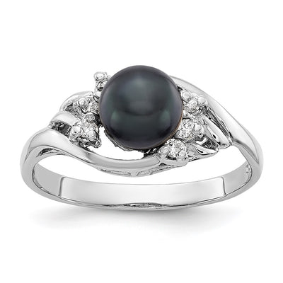 14K white gold diamond ring