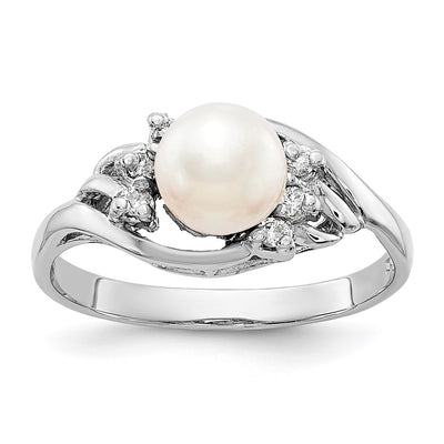 14K white gold diamond ring