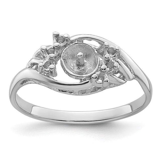 14K white gold diamond ring