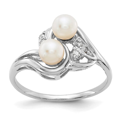 14K white gold diamond ring