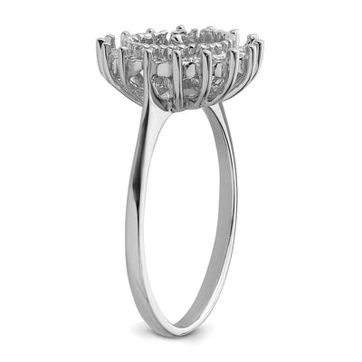 14K White Gold Pearl & Diamond Ring Mounting