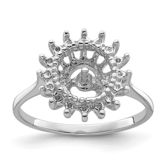 14K white gold diamond ring