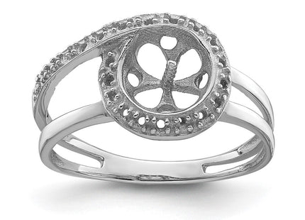 14k White Gold Pearl & Diamond Ring Mounting (Style Y4380)