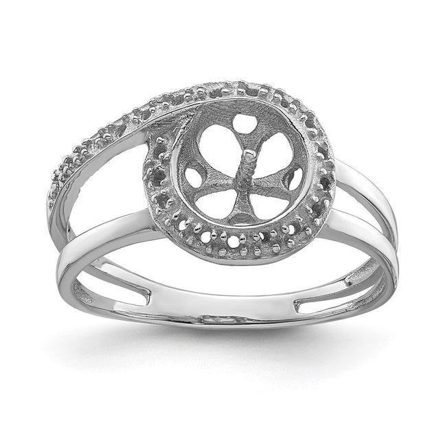 14K white gold diamond ring