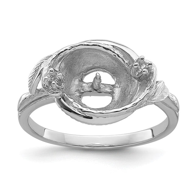 14K white gold diamond ring
