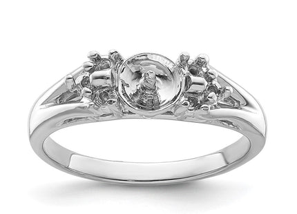 14k White Gold Pearl & Diamond Ring Mounting (Style Y4389)