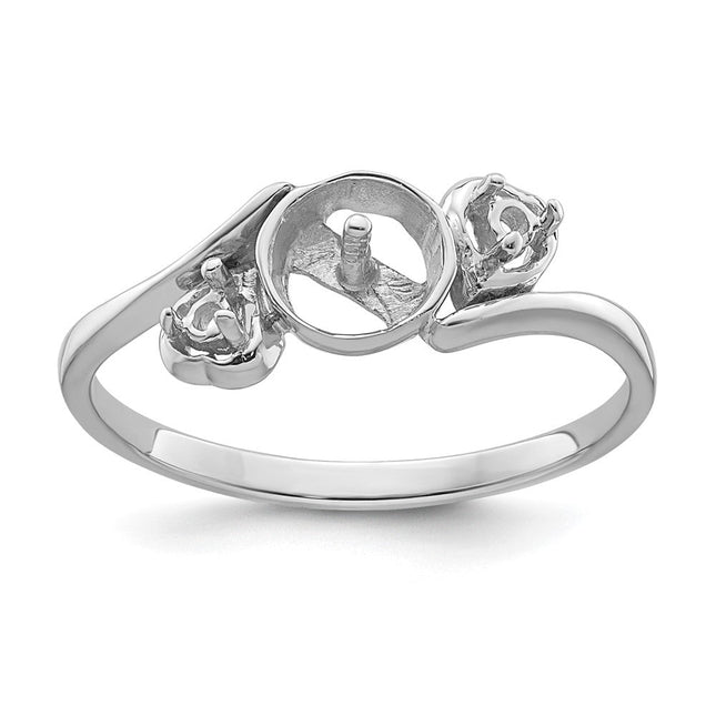 14K white gold diamond ring