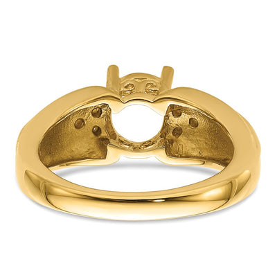14K Oval Gemstone & .. Diamond Ring Mounting