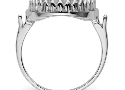 14k White Gold Oval Gemstone Ring Mounting (Style Y4479)