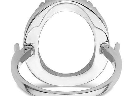 14k White Gold Oval Gemstone Ring Mounting (Style Y4479)