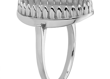 14k White Gold Oval Gemstone Ring Mounting (Style Y4479)