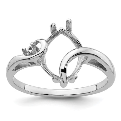 14K white gold diamond ring