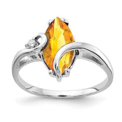14K white gold diamond ring