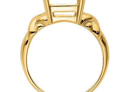 14K gold emerald ring, alternate view