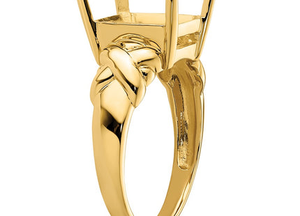 14K gold emerald ring, further view