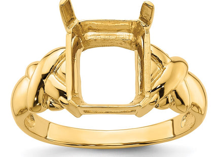 14K gold emerald ring