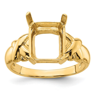 14K gold emerald ring