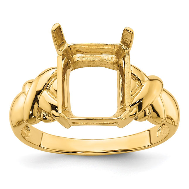 14K gold emerald ring