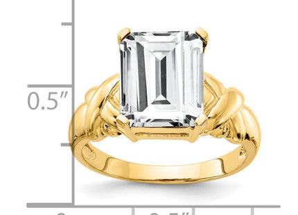 14k Yellow Gold Rings Style Y4533CZ - Classique Jewelry Inc.