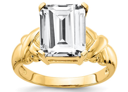 14k Yellow Gold Rings Style Y4533CZ - Classique Jewelry Inc.