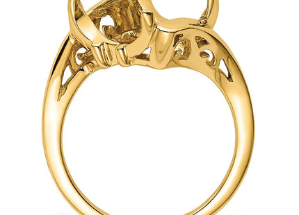 14k Emerald-cut Gemstone Ring Mounting (Style Y4537)