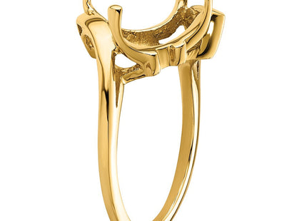 14k Emerald-cut Gemstone Ring Mounting (Style Y4537)