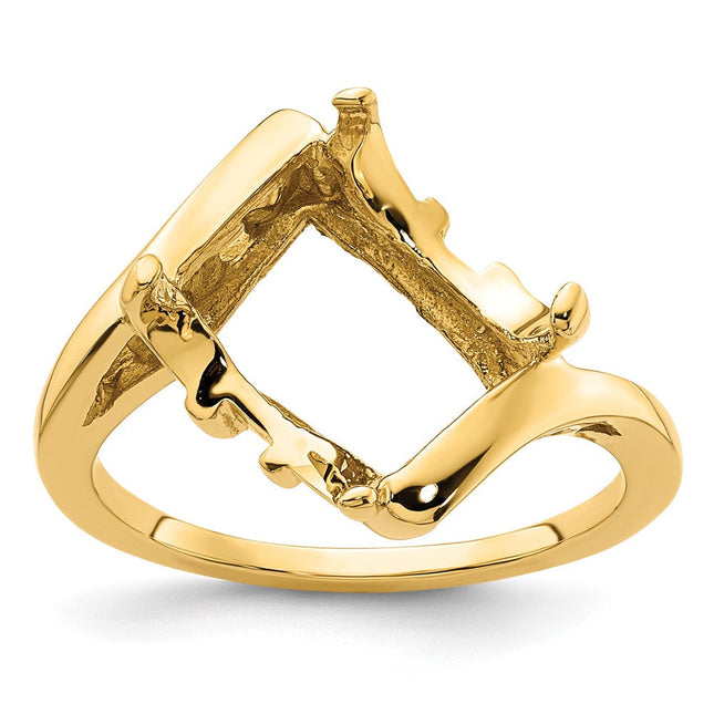 14K gold emerald ring