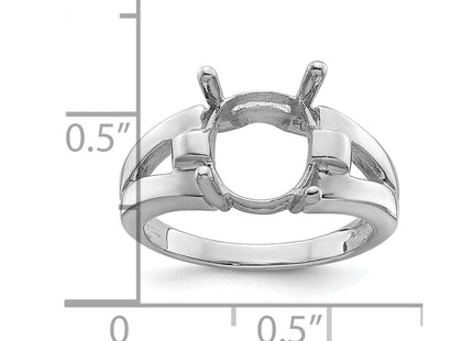 14k White Gold Oval Gemstone Ring Mounting (Style Y4547)