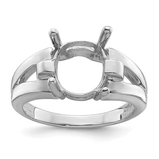 14k White Gold Oval Gemstone Ring Mounting (Style Y4547)