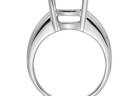 14k White Gold Oval Gemstone Ring Mounting (Style Y4549)