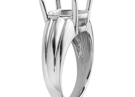 14k White Gold Oval Gemstone Ring Mounting (Style Y4549)